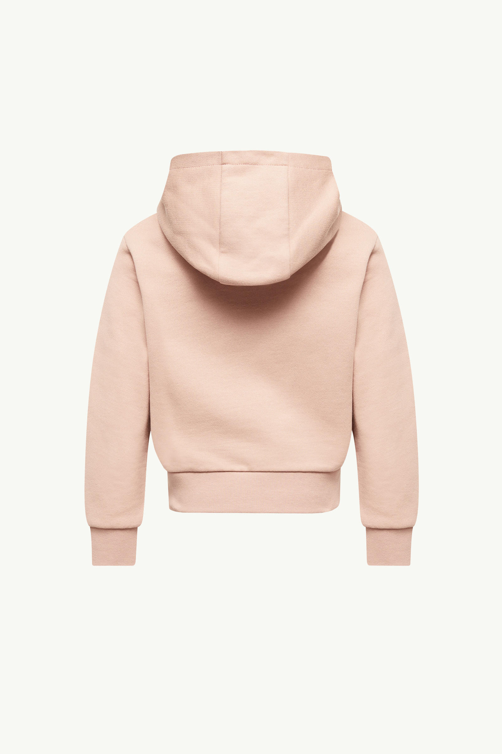 Embroidered Logo Cotton Hoodie Girl Light Pink Moncler 3