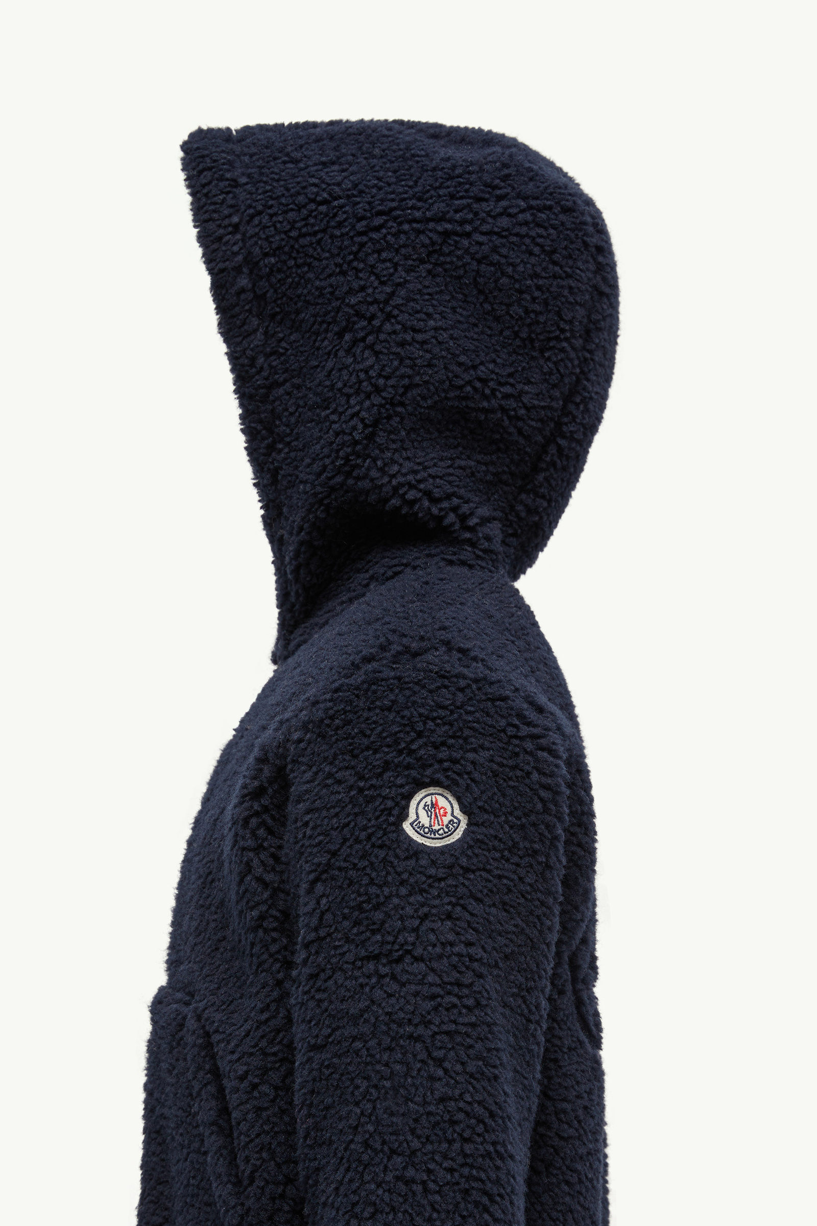 Teddy Zip-Up Hoodie Boy Night Blue Moncler 2