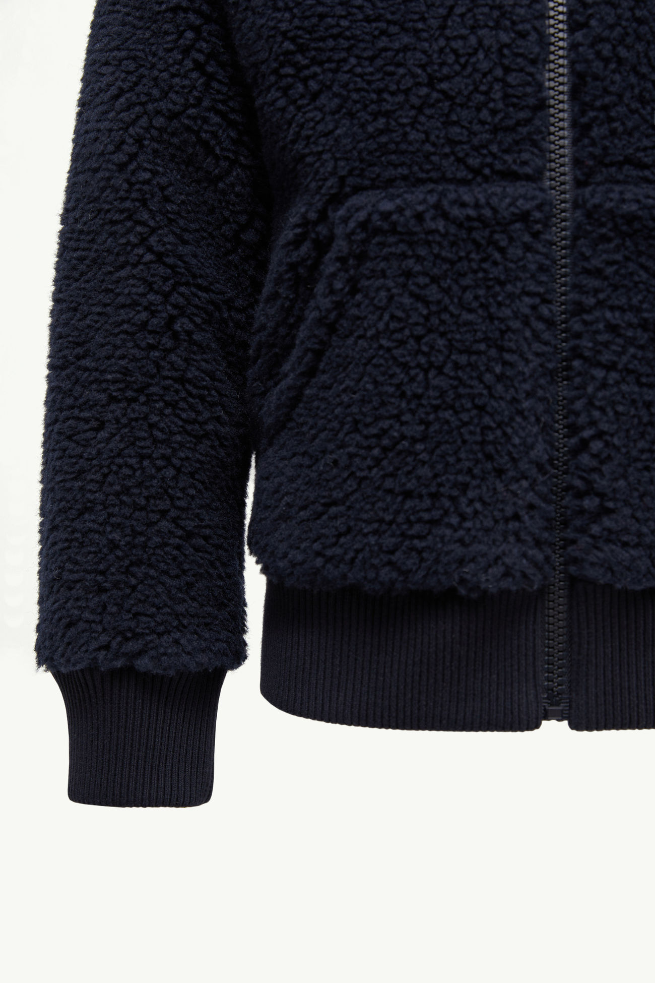 Teddy Zip-Up Hoodie Boy Night Blue Moncler 4