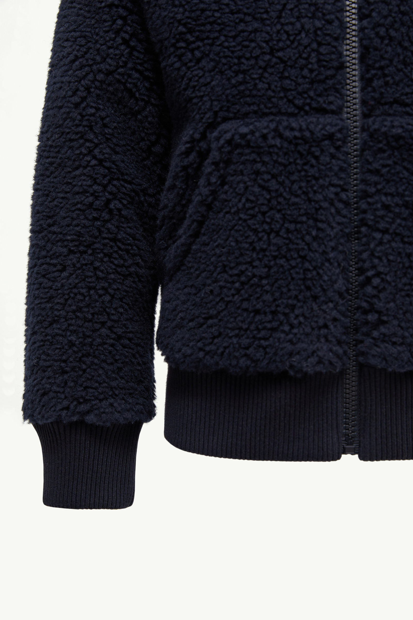 Teddy Zip-Up Hoodie Boy Night Blue Moncler 4