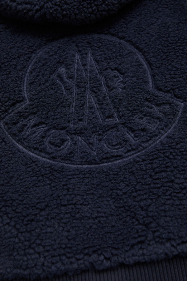 Teddy Zip-Up Hoodie Boy Night Blue Moncler 6