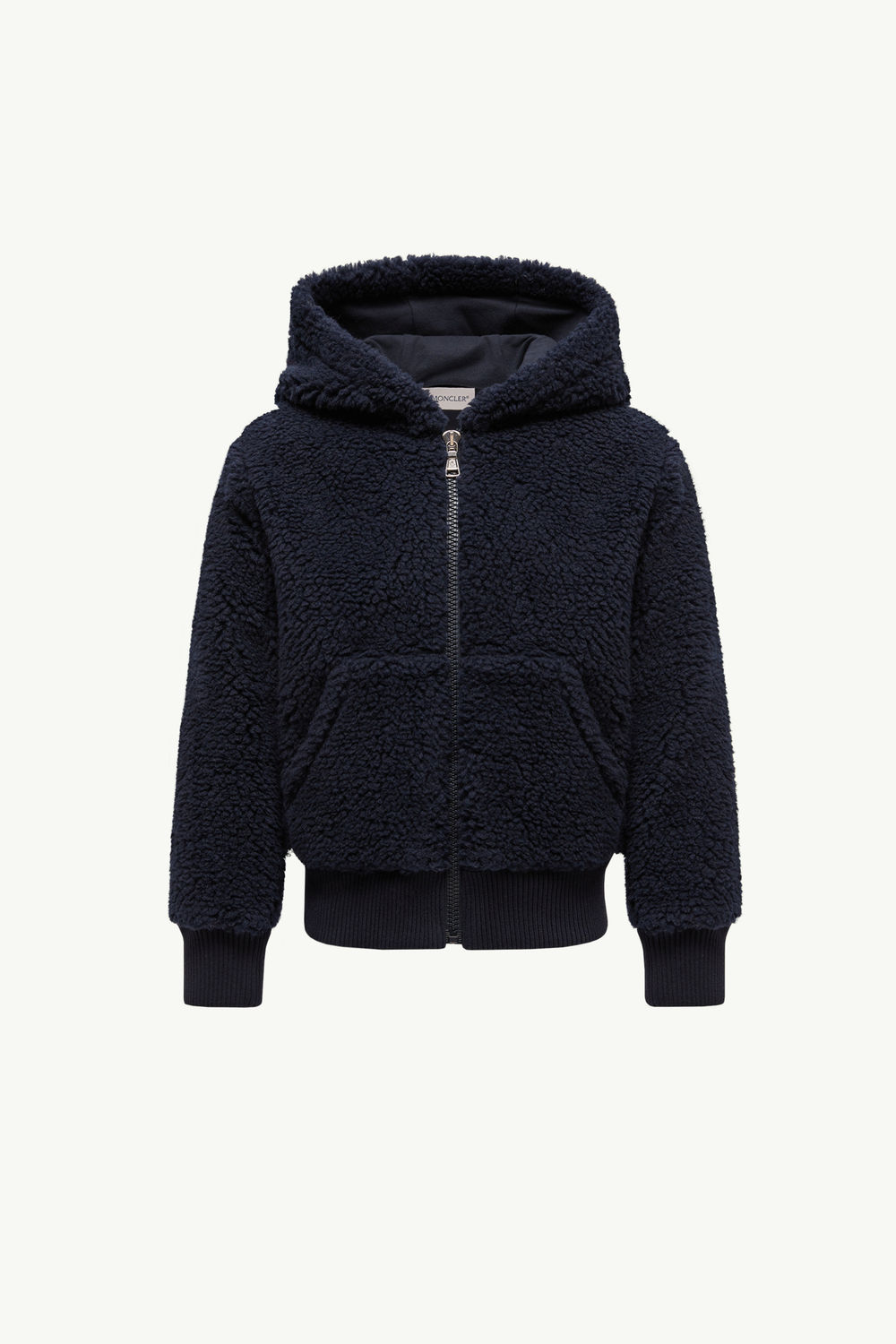 Teddy Zip-Up Hoodie Boy Night Blue Moncler 0