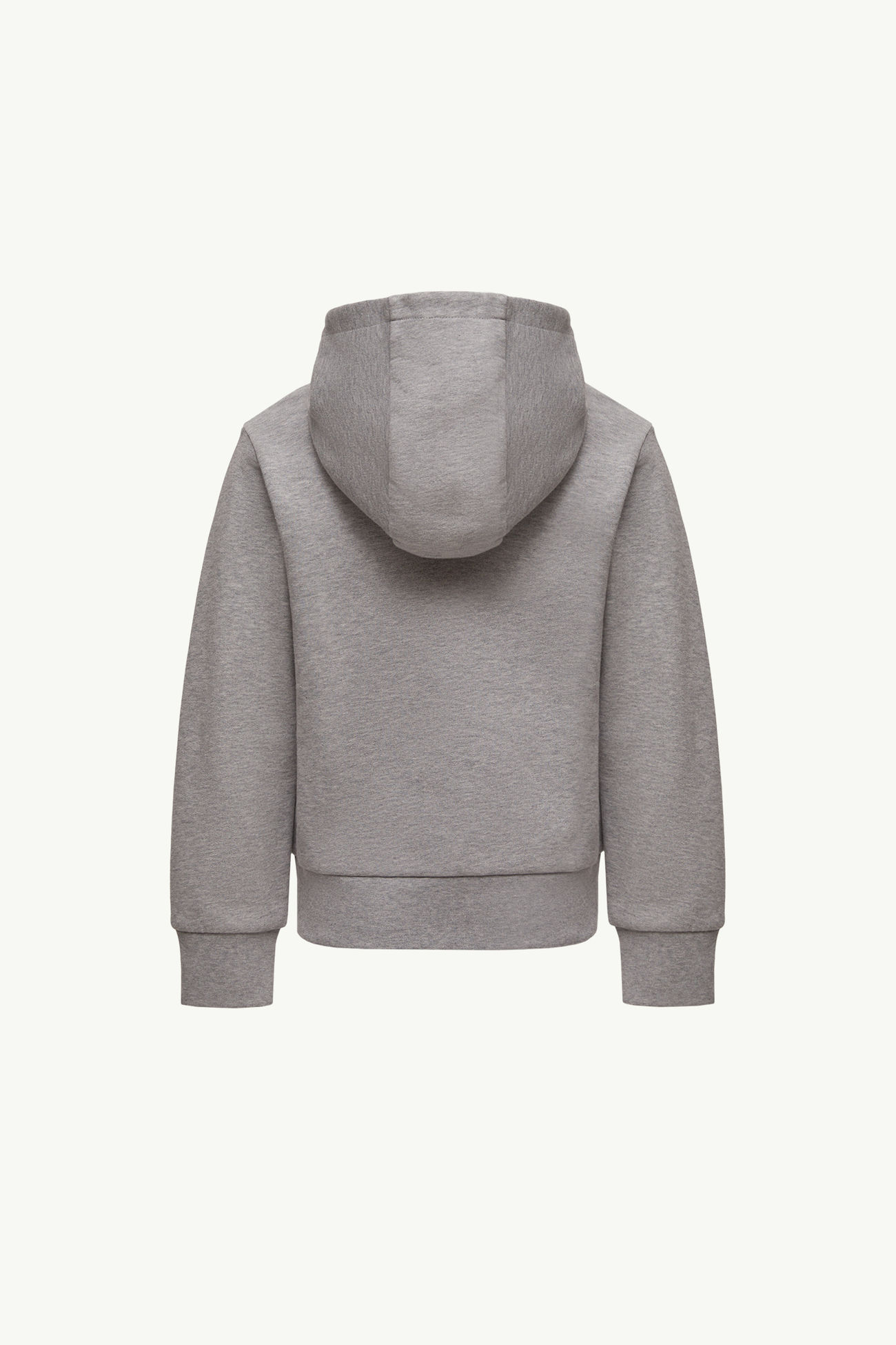 Felpa logata con cappuccio in cotone Bambino Grigio Moncler 2