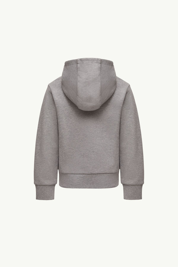 Logo Cotton Hoodie Boy Grey Moncler 2