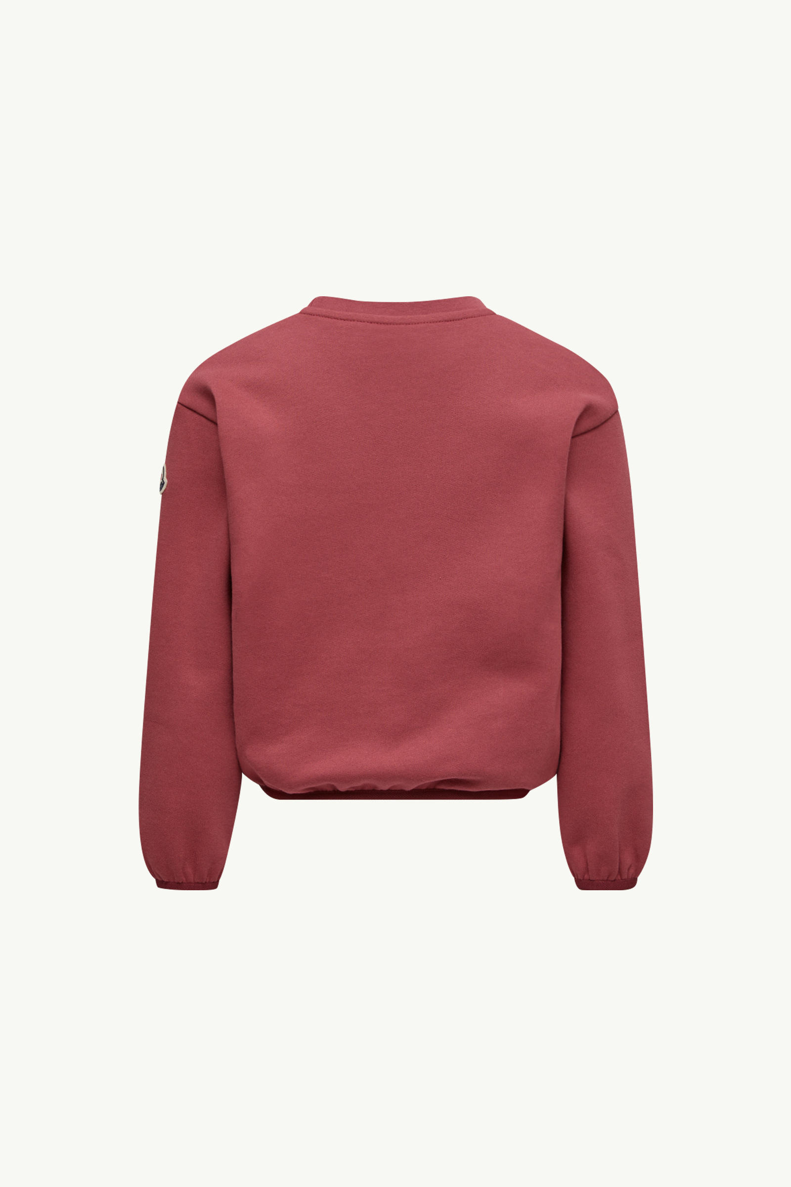 Felpa in cotone con logo teddy Bambina Rosa Polvere Moncler 3