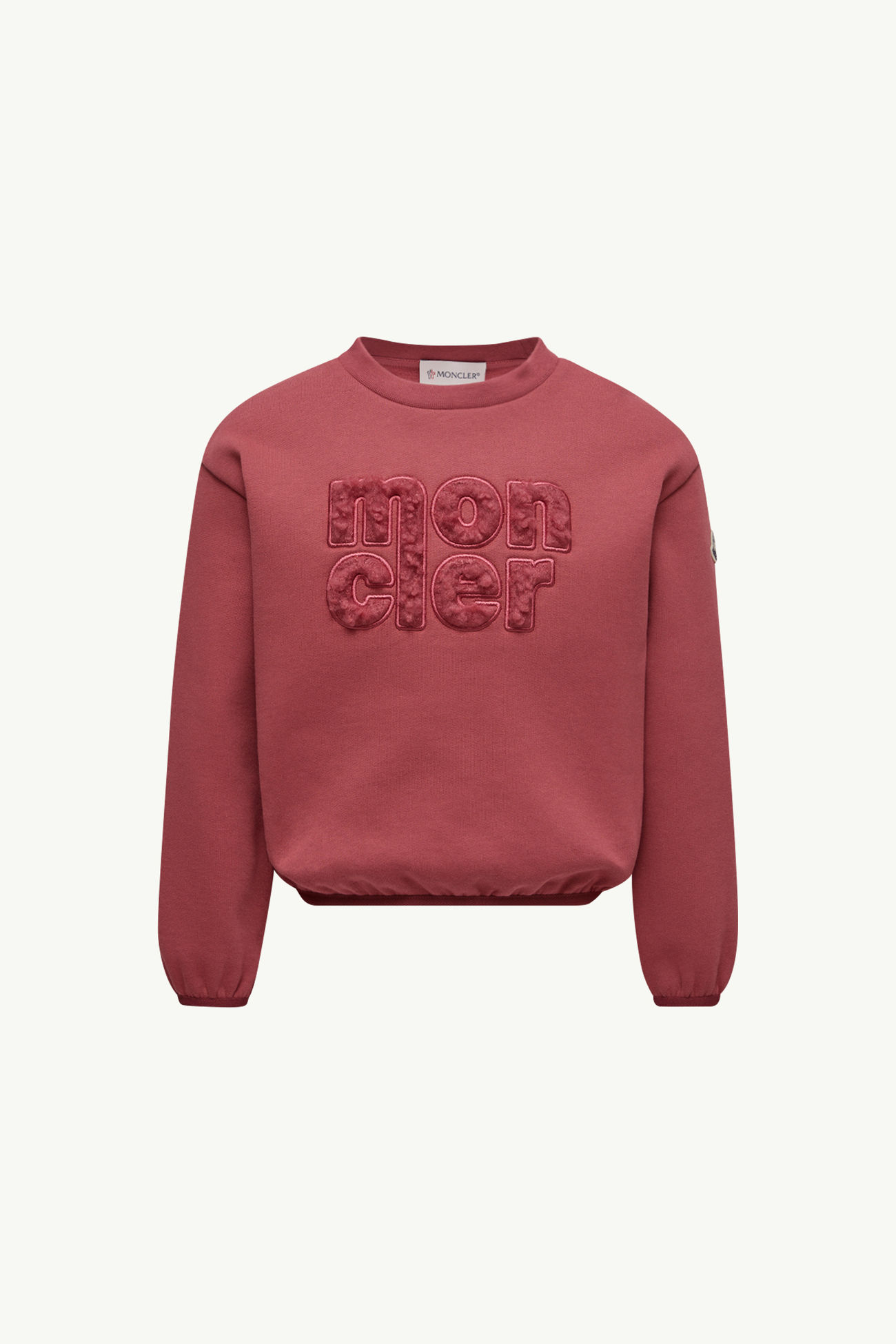 女童泰迪绒标识棉质卫衣 女童 灰玫瑰色 Moncler 0