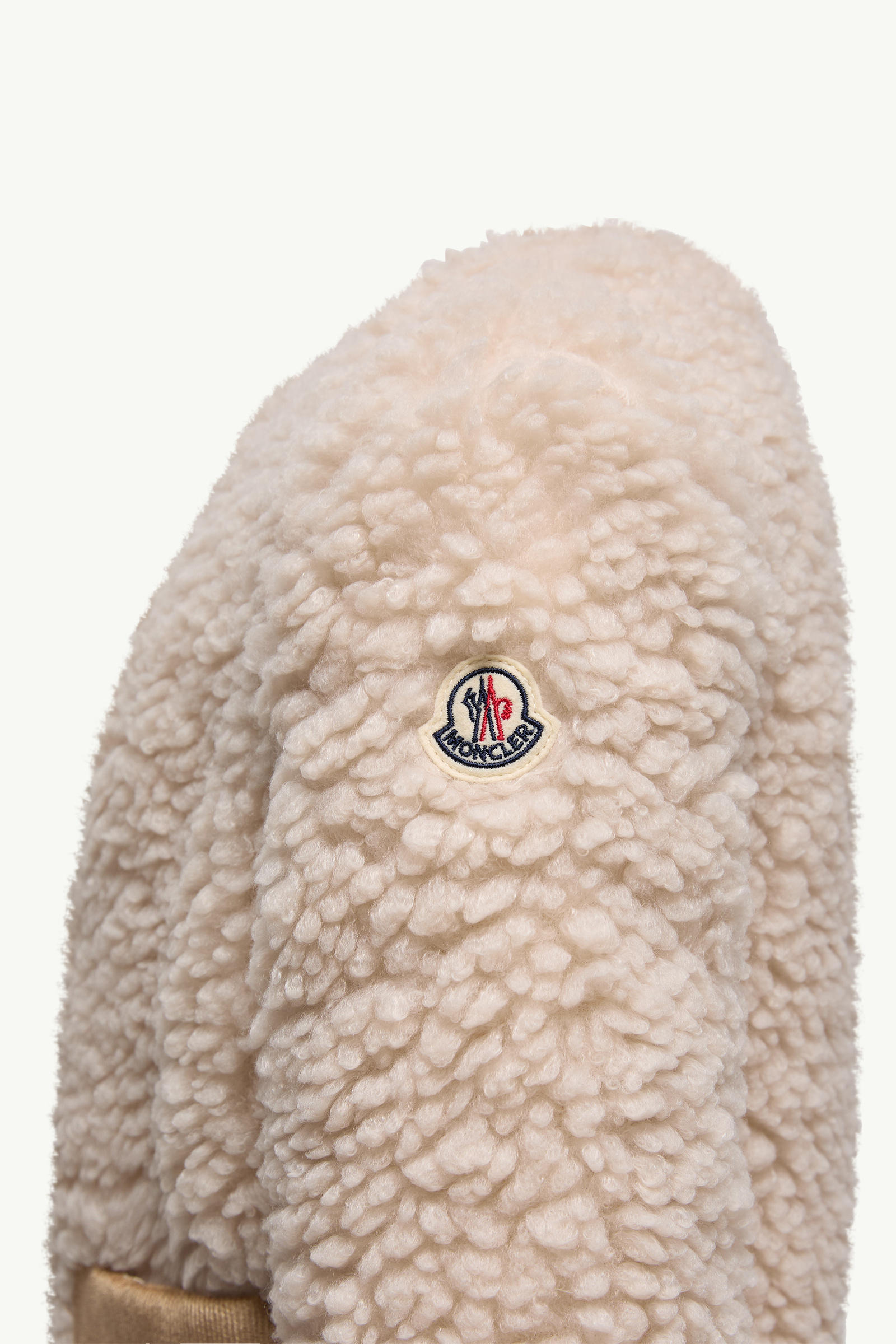 Teddy Zip-Up Sweatshirt Girl White Moncler 2