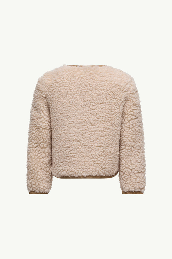 Sweat zippé en teddy Fille Blanc Moncler 3