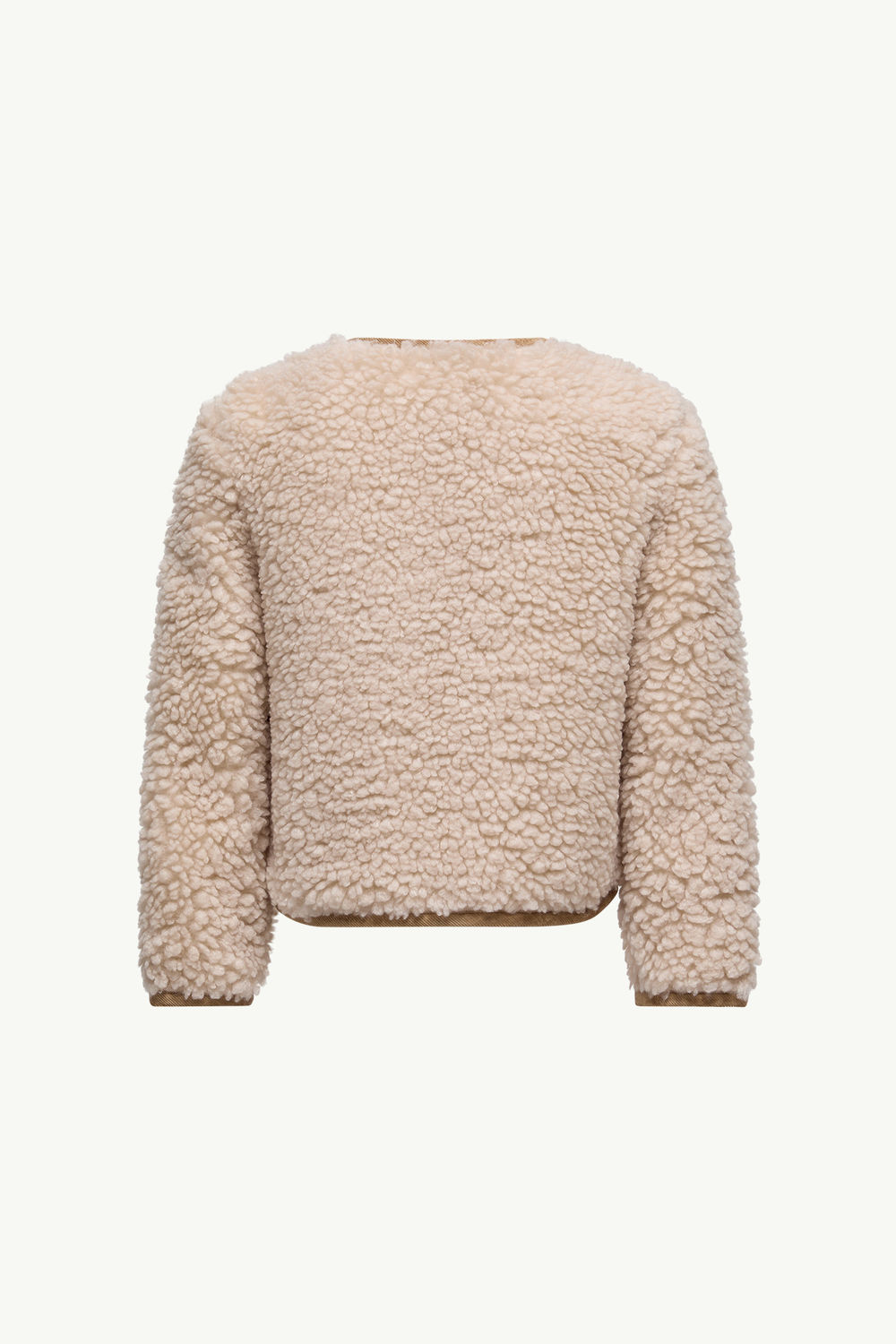 Teddy Zip-Up Sweatshirt Girl White Moncler 3