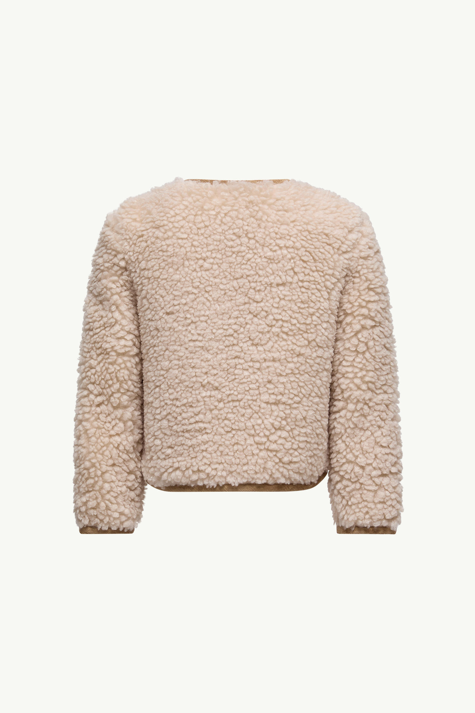 Teddy Zip-Up Sweatshirt Girl White Moncler 3