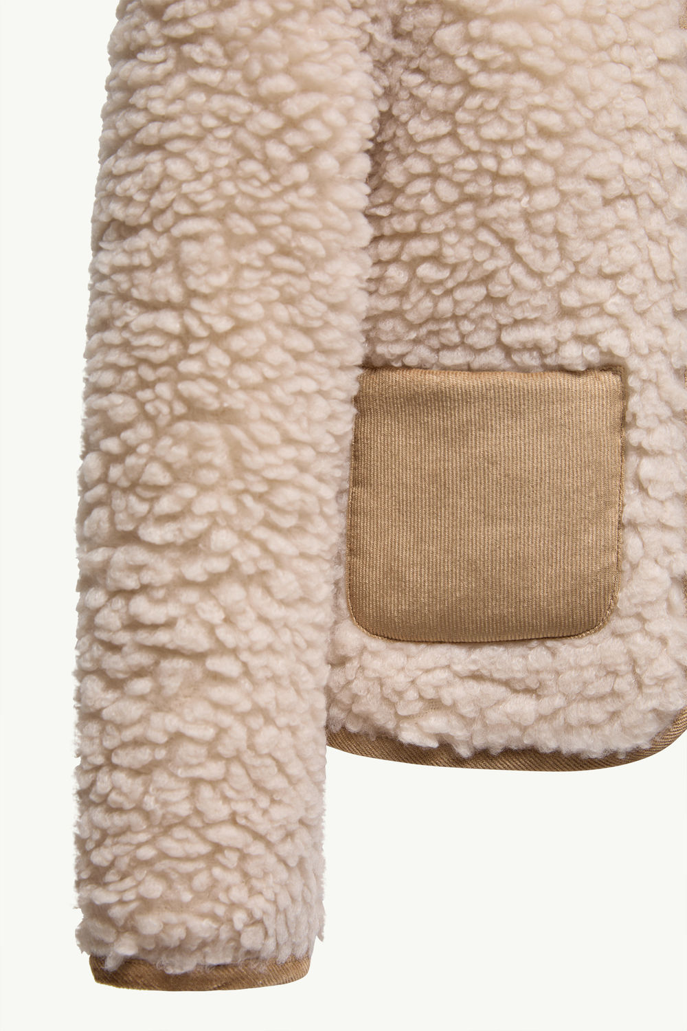 Teddy Zip-Up Sweatshirt Girl White Moncler 4