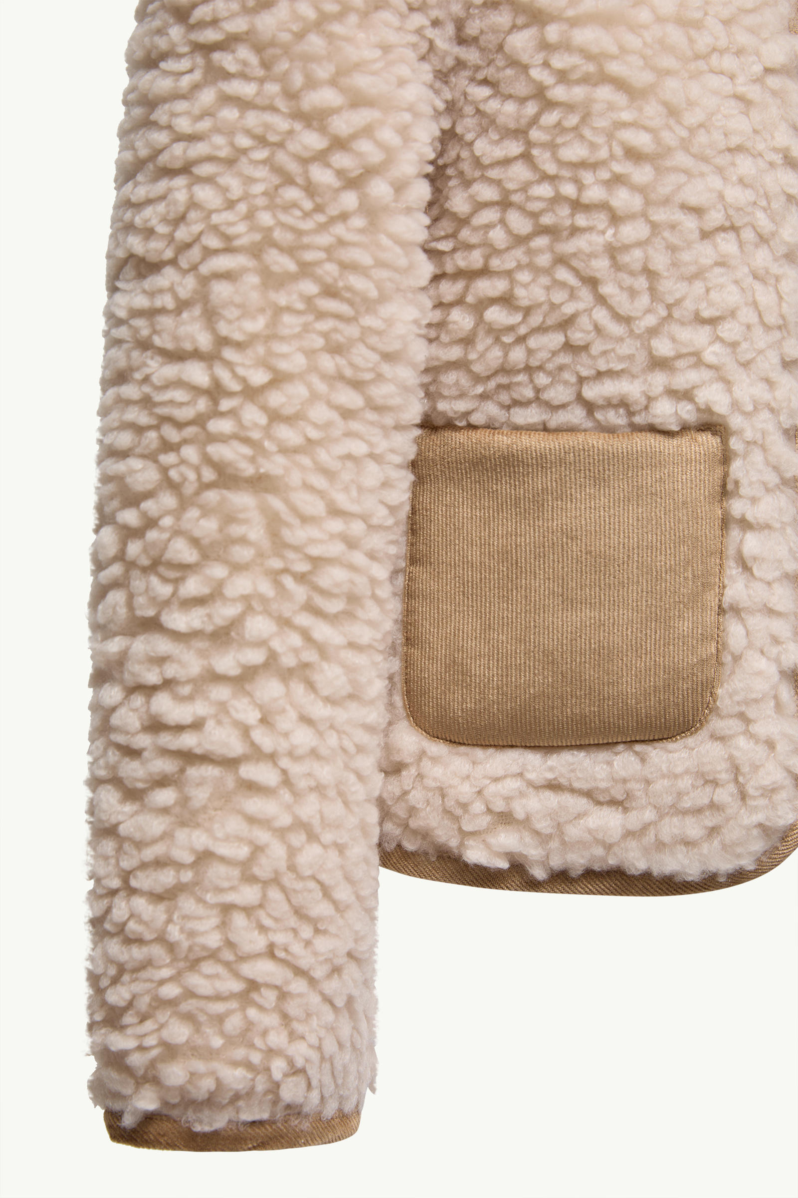 Teddy Zip-Up Sweatshirt Girl White Moncler 4