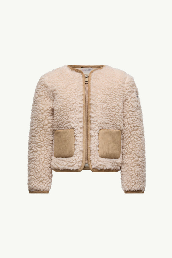 Sweat zippé en teddy Fille Blanc Moncler 0