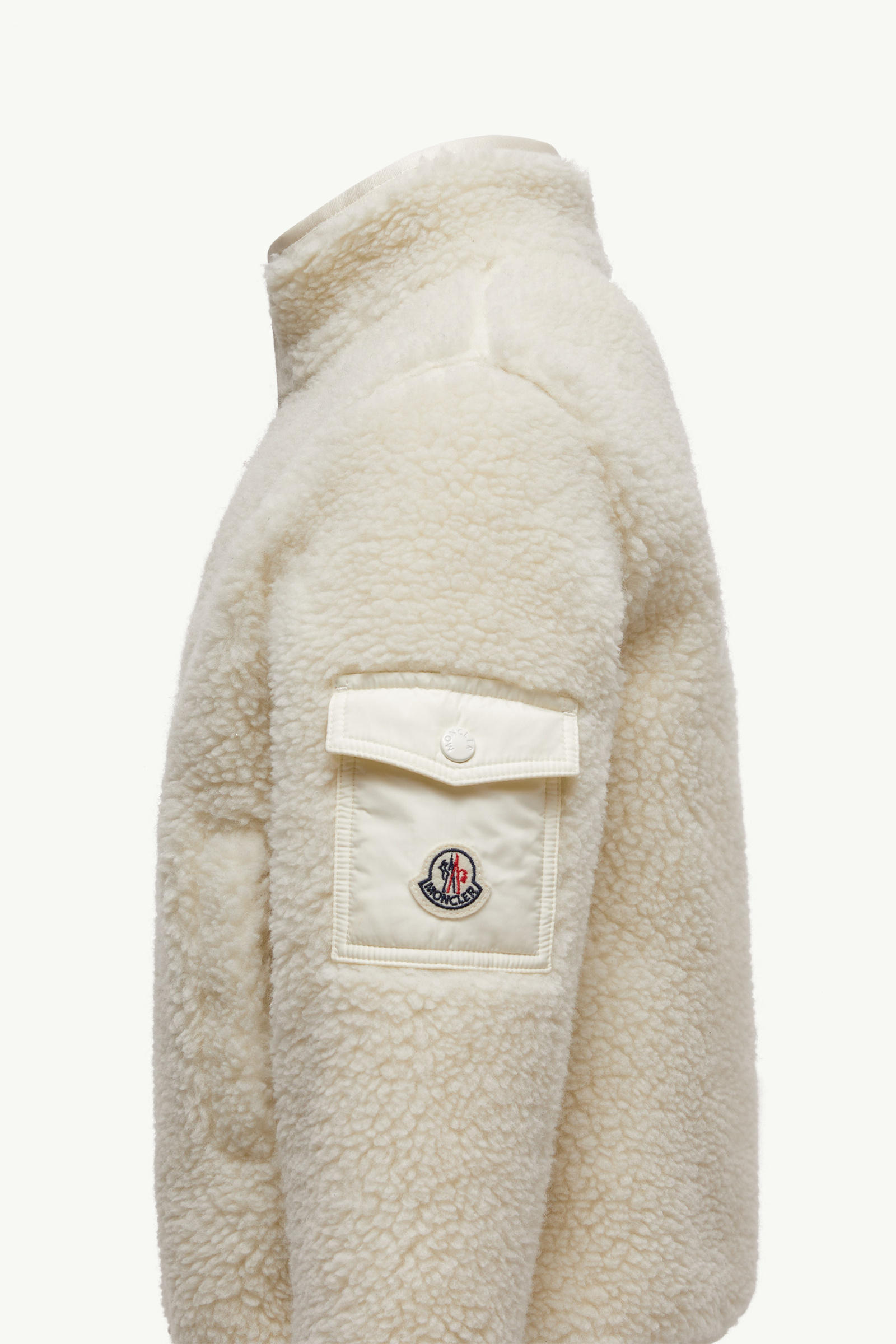 Sudadera efecto peluche con cremallera Niño Blanco Moncler 2