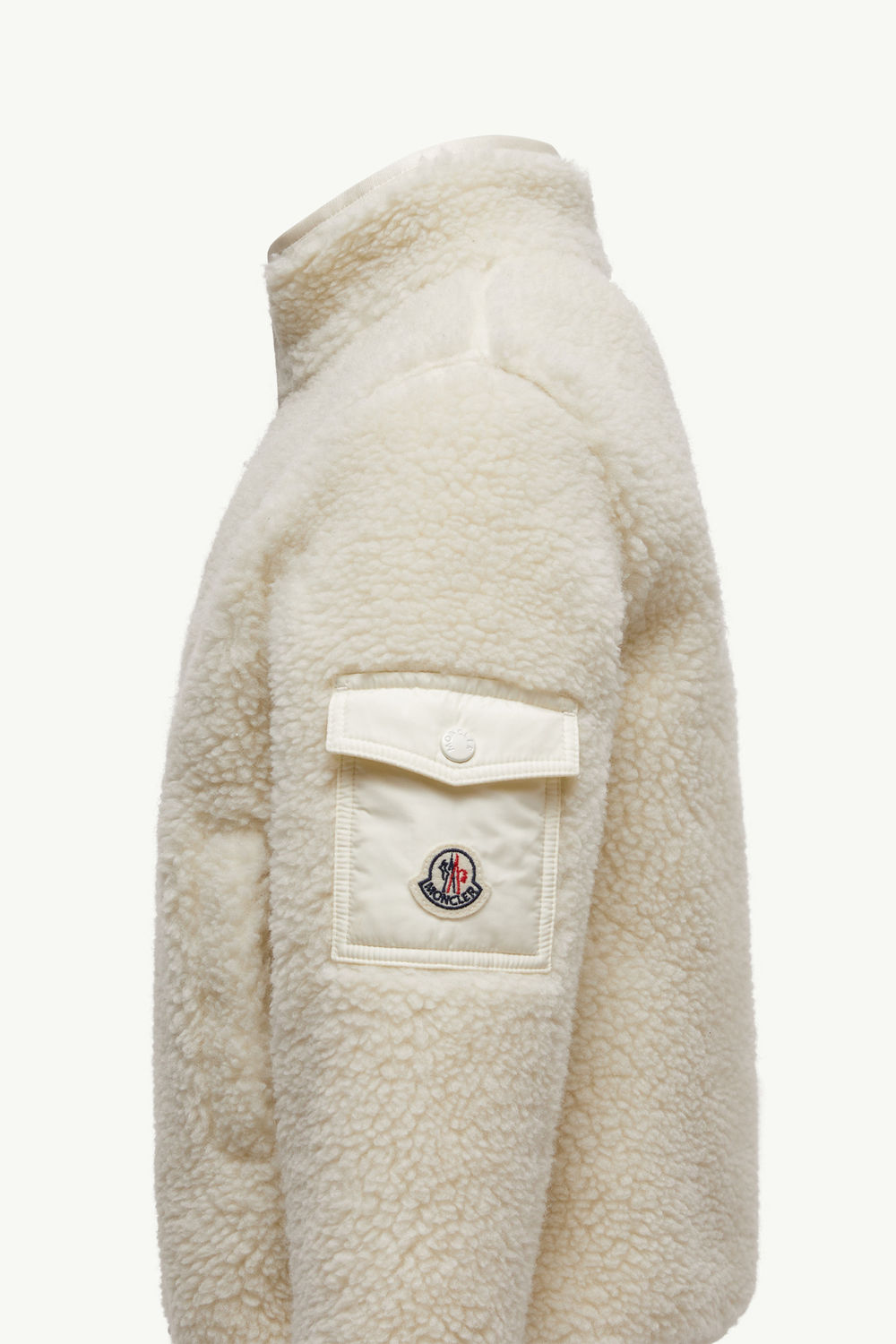 Sweatshirt aus Teddystoff mit Reißverschluss Jungen Weiß Moncler 2