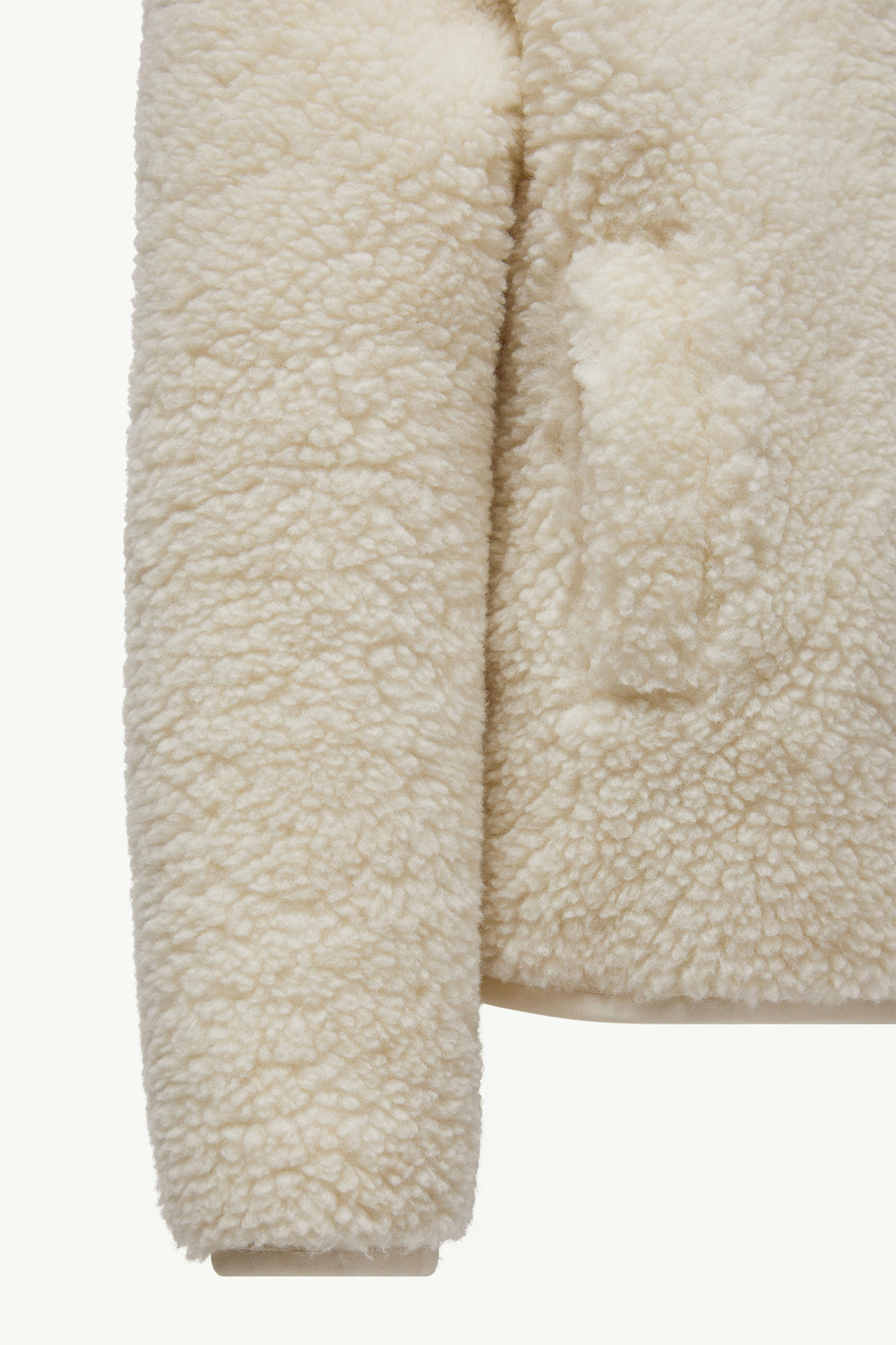 Sudadera efecto peluche con cremallera Niño Blanco Moncler 5