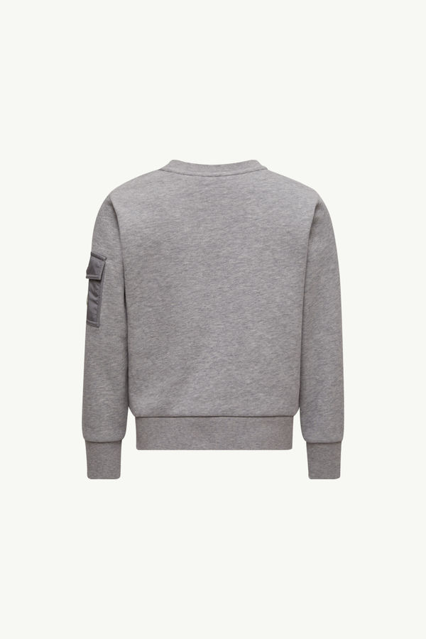 Sweatshirt aus Baumwolle Jungen Grau Moncler 2