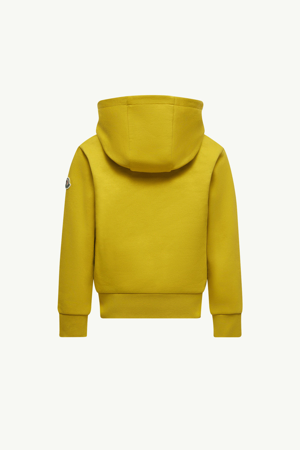 Triple Logo Cotton Hoodie Boy Yellow Moncler 2