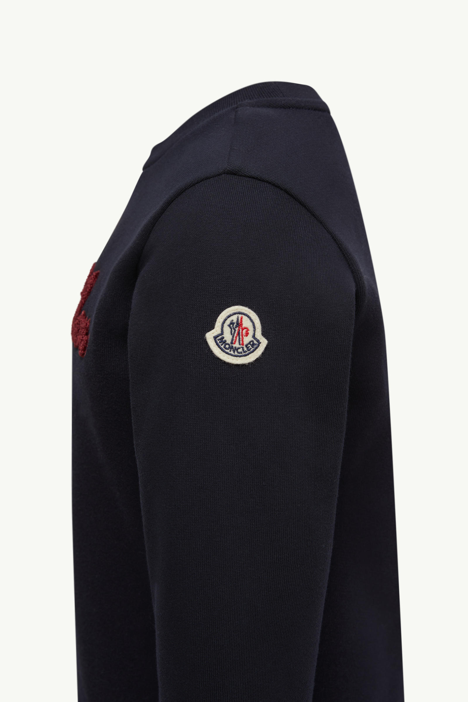 Teddy Logo Cotton Sweatshirt Boy Navy Blue Moncler 1