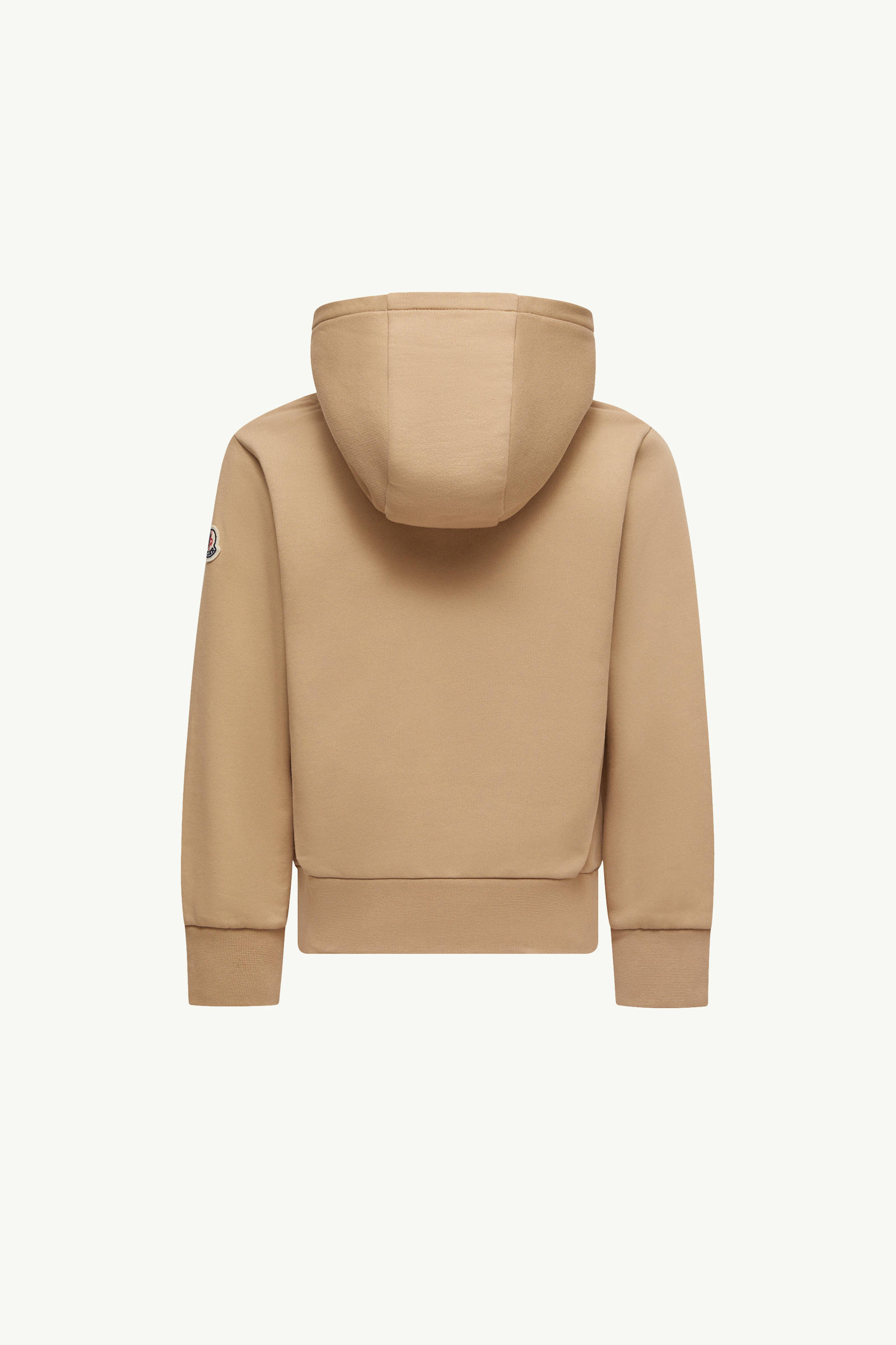 Teddy Logo Cotton Hoodie Boy Beige Moncler 3