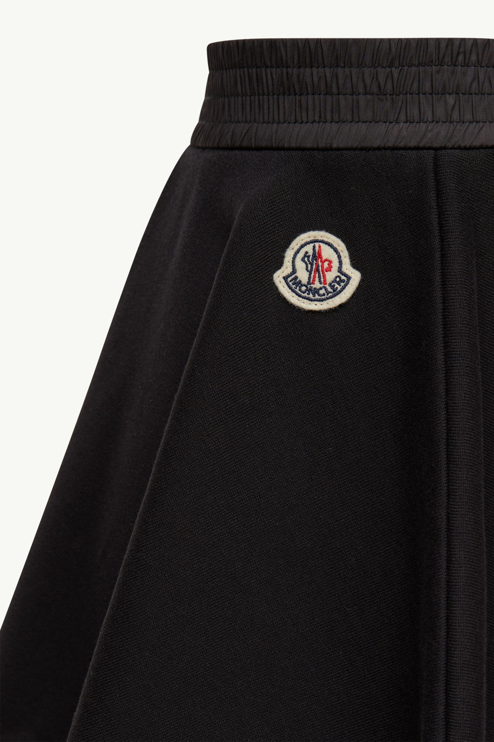 Flared Cotton Mini Skirt Girl Black Moncler 2
