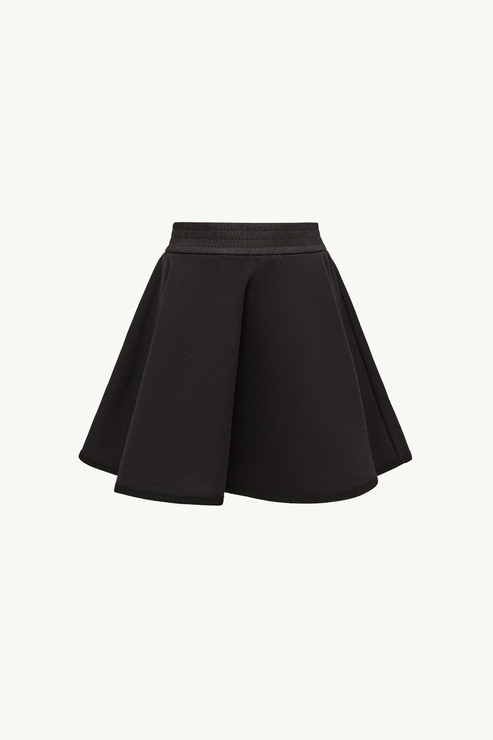 Flared Cotton Mini Skirt Girl Black Moncler 0