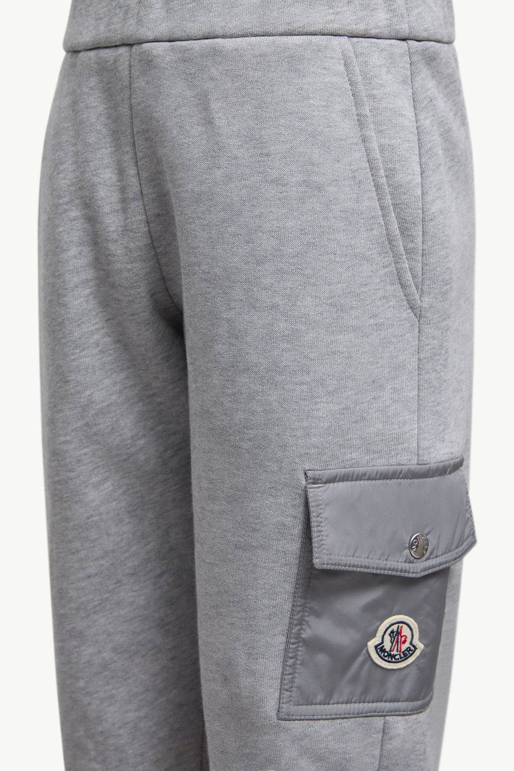 Pantalon de survêtement en coton Garçon Gris Moncler 1