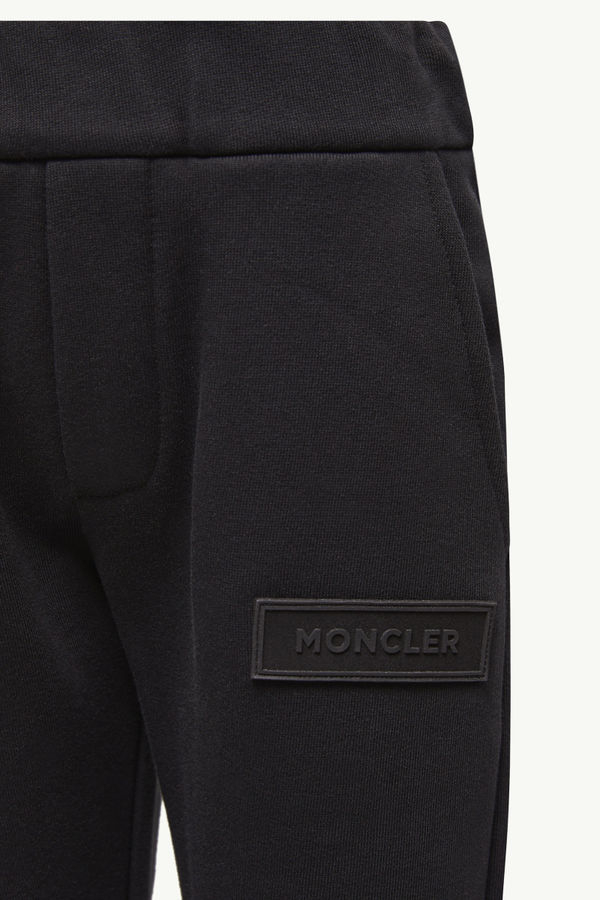 Cotton Track Pants Boy Black Moncler 2
