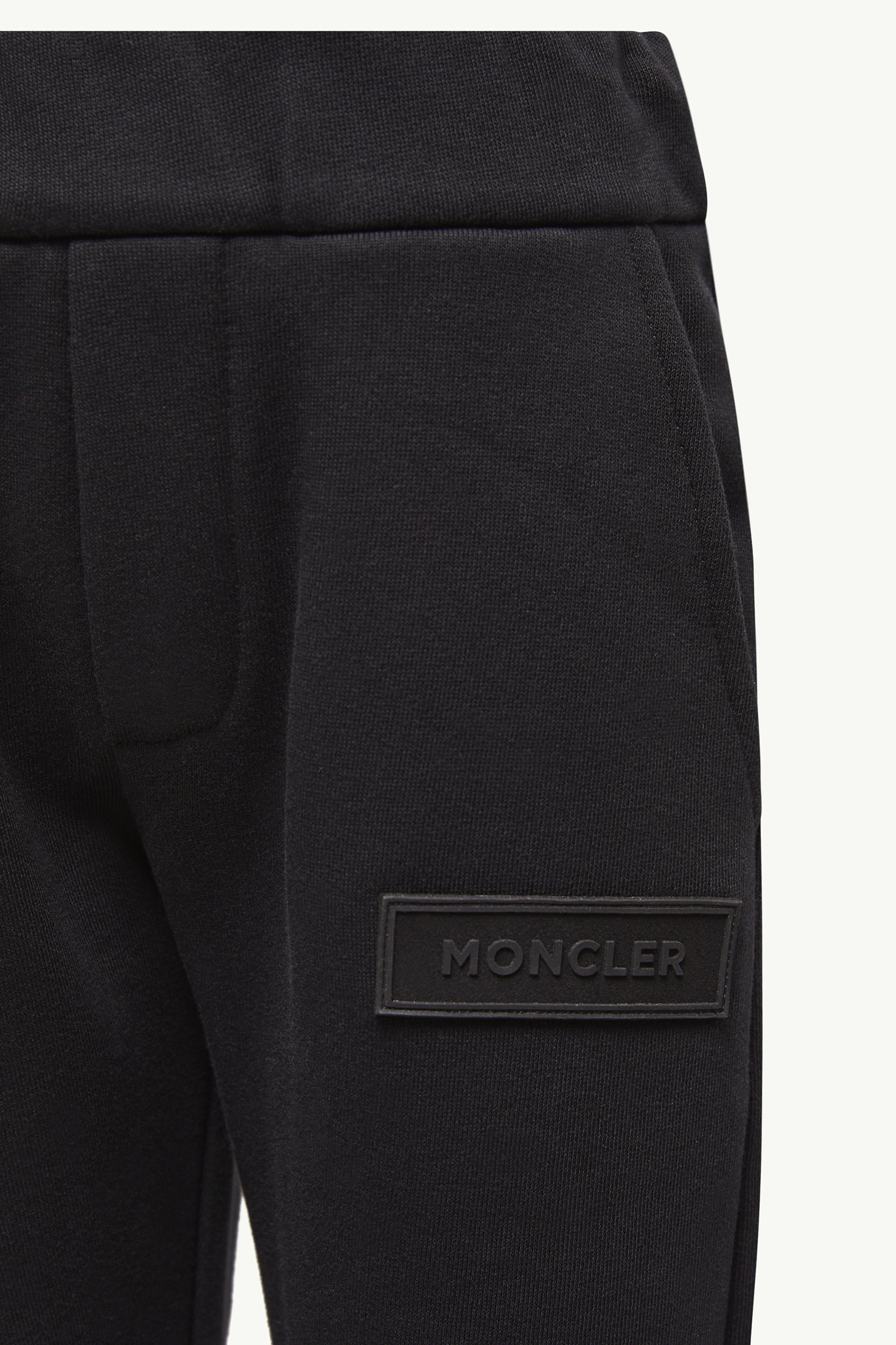 Cotton Track Pants Boy Black Moncler 2