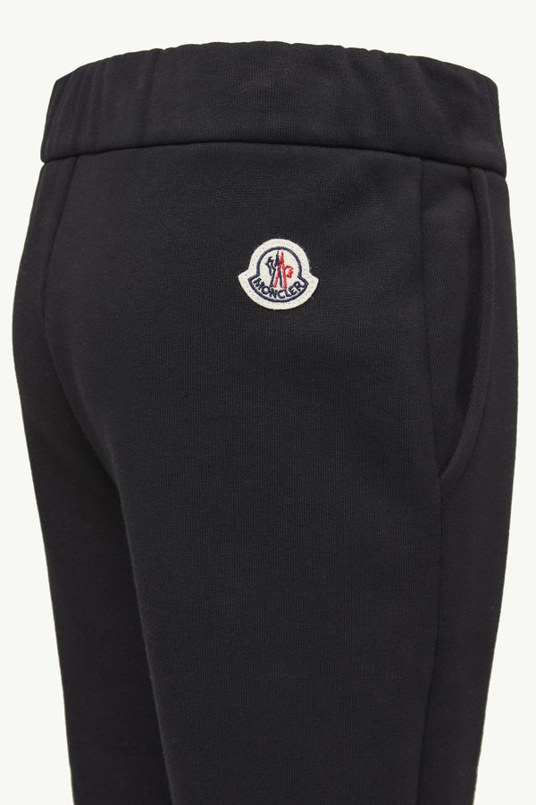 Cotton Track Pants Boy Black Moncler 4
