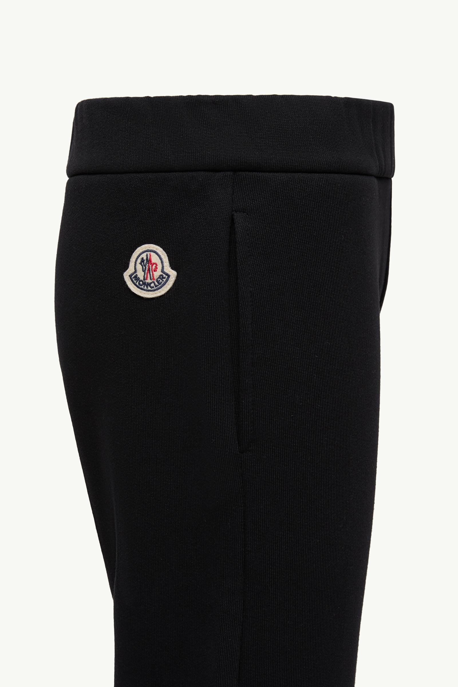Cotton Track Pants Girl Black Moncler 1
