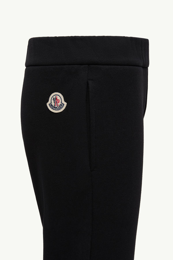Cotton Track Pants Girl Black Moncler 1