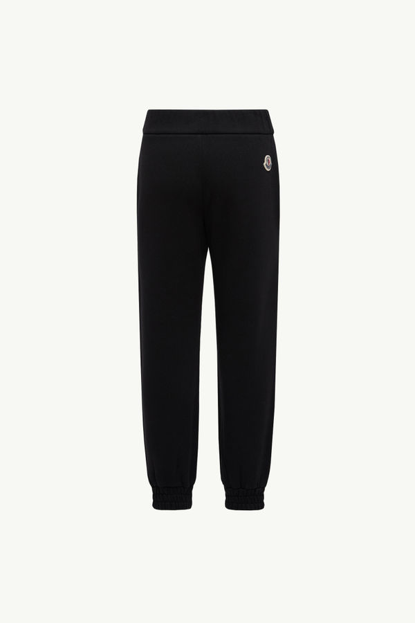 Cotton Track Pants Girl Black Moncler 2