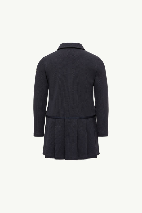 Vestido polo de piqué Niña Azul marino Moncler 3