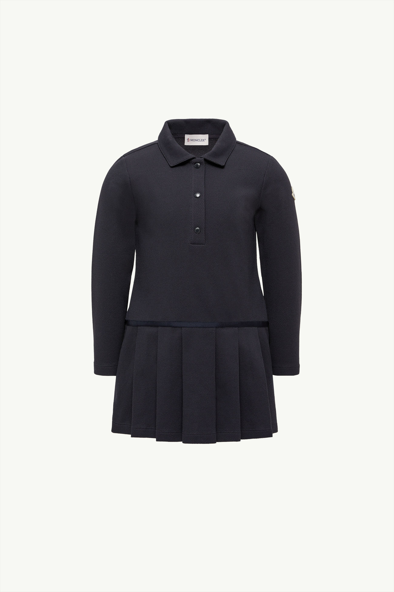 女童珠地Polo衫式连衣裙 女童 海军蓝色 Moncler 0