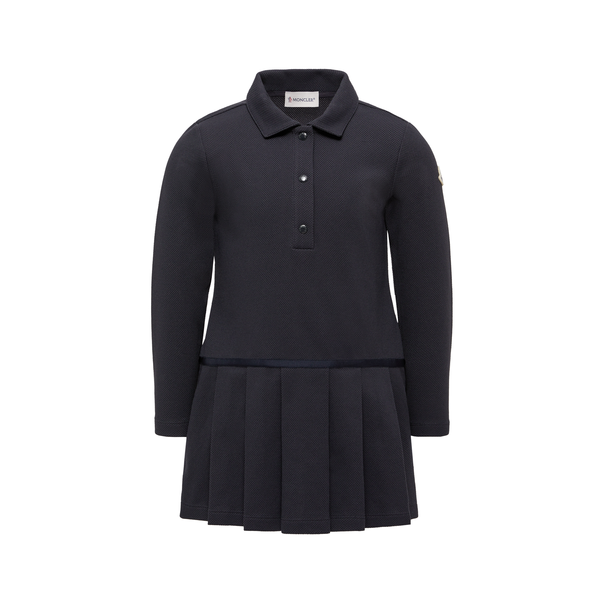Moncler  Piquet Polo Shirt Dress for Girls in Blue, Size: 12Y
