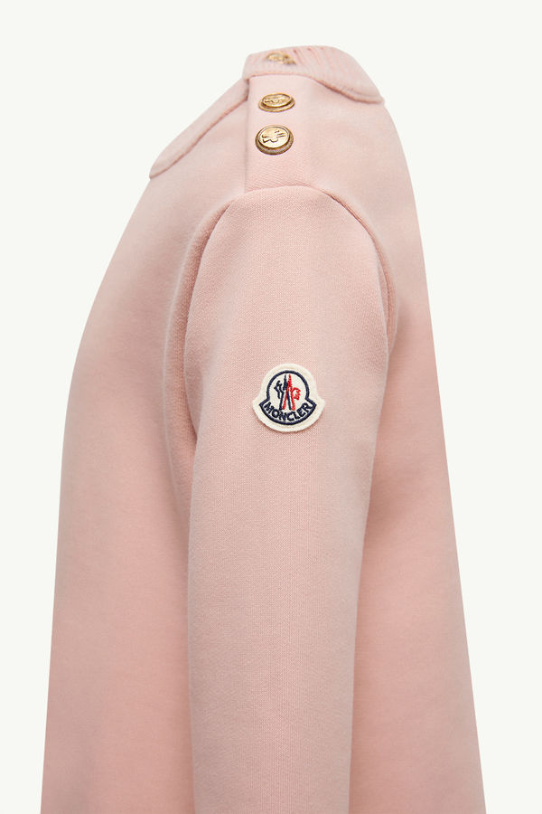 Robe sweat en coton Fille Rose Clair Moncler 2