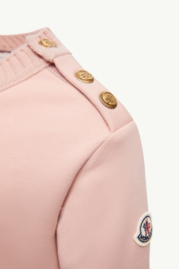 Cotton Sweatshirt Dress Girl Light Pink Moncler 4
