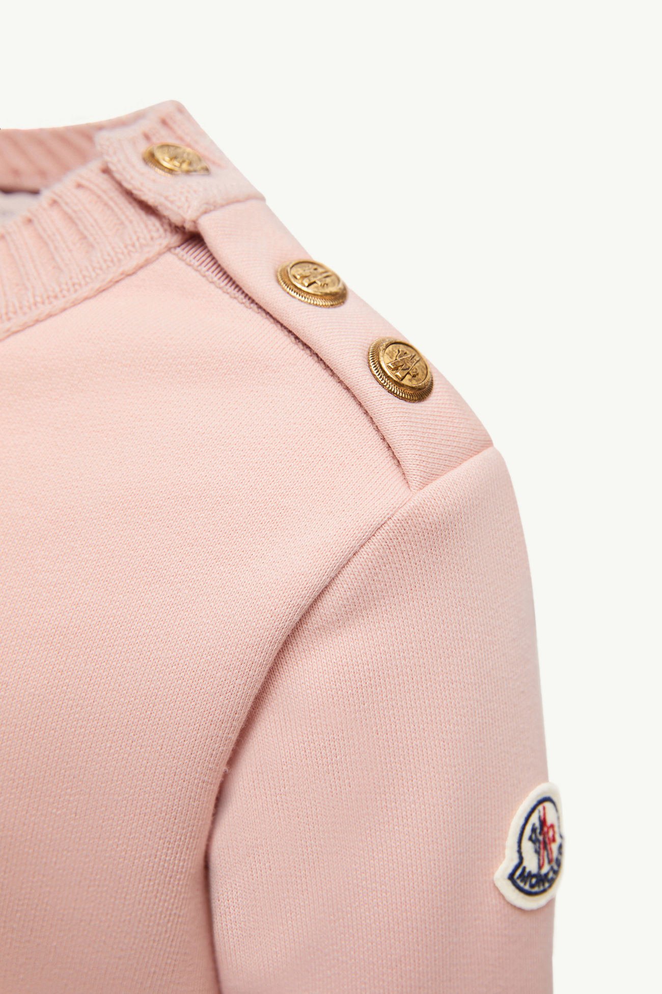 Sweatshirt-Kleid aus Baumwolle Mädchen Hellpink Moncler 4