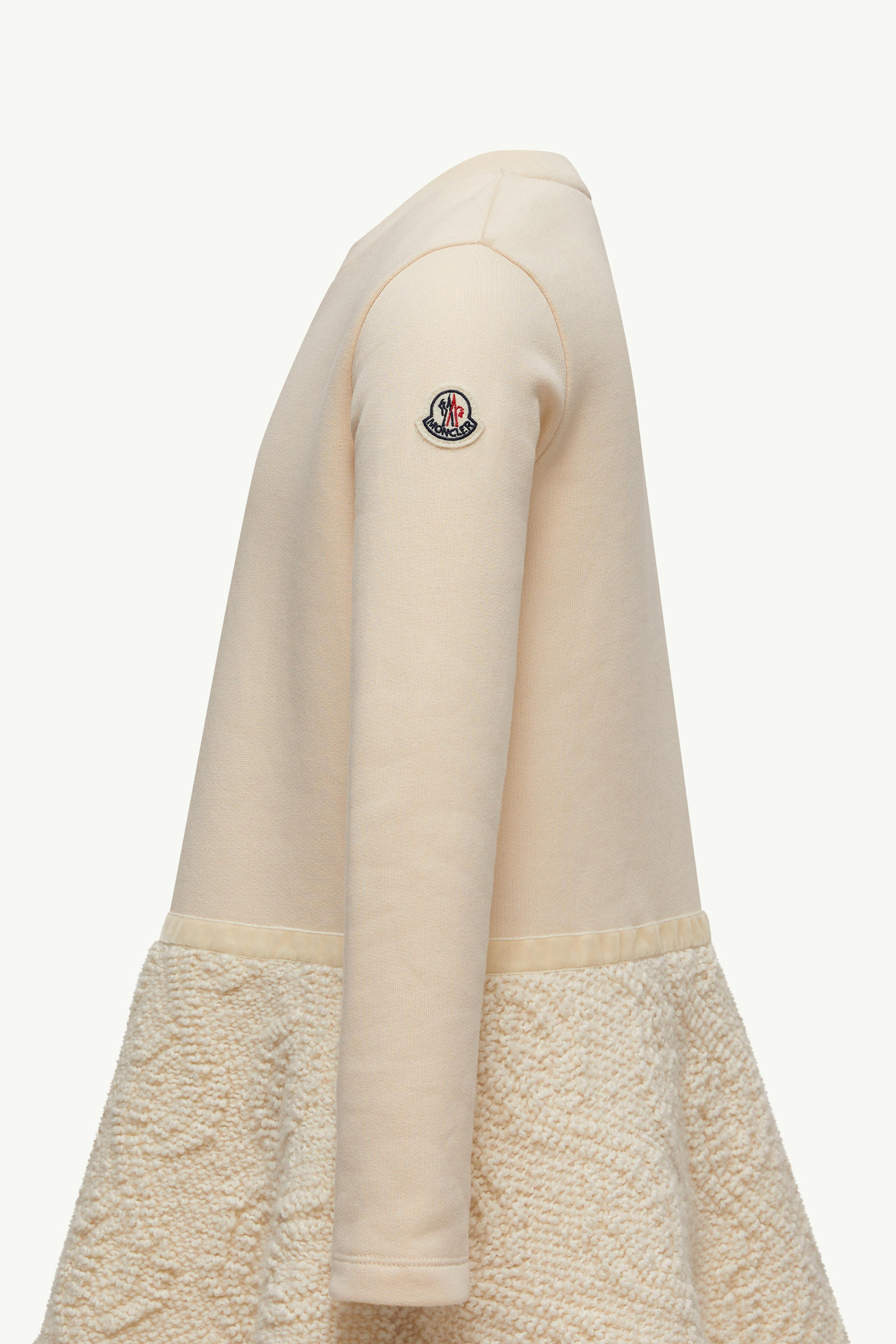 Cotton Sweatshirt Dress Girl White Moncler 2