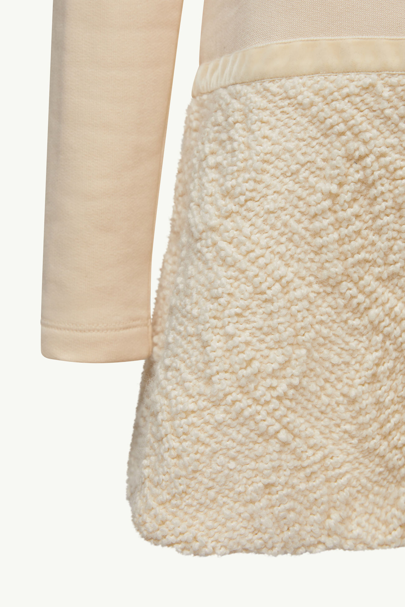 Sweatshirt-Kleid aus Baumwolle Mädchen Weiß Moncler 4