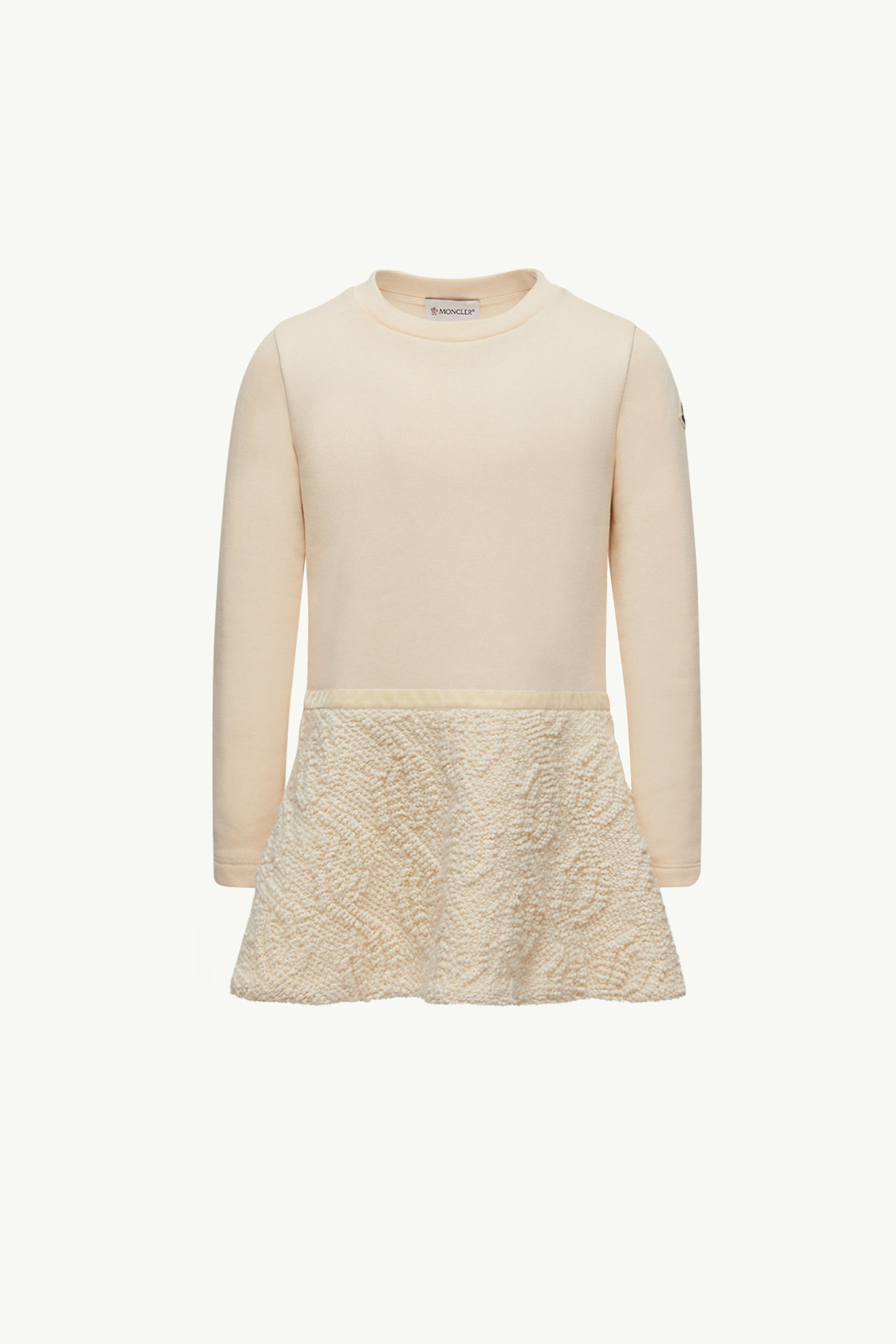 Abito-felpa in cotone Bambina Bianco Moncler 0