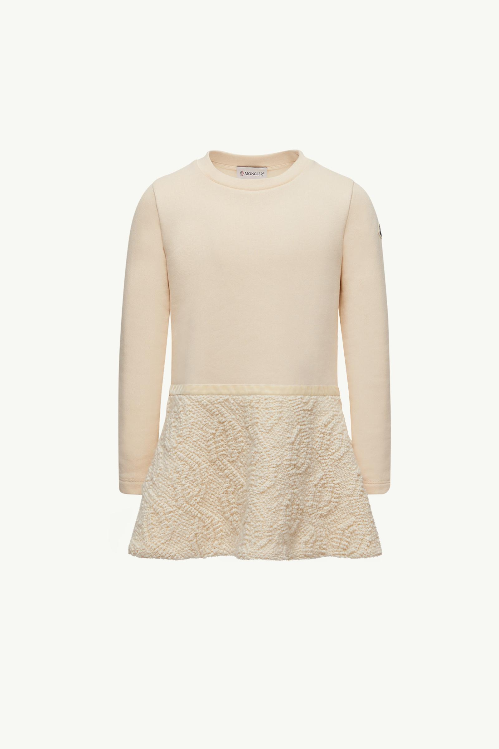 White Cotton Sweatshirt Dress - Dresses & Skirts for