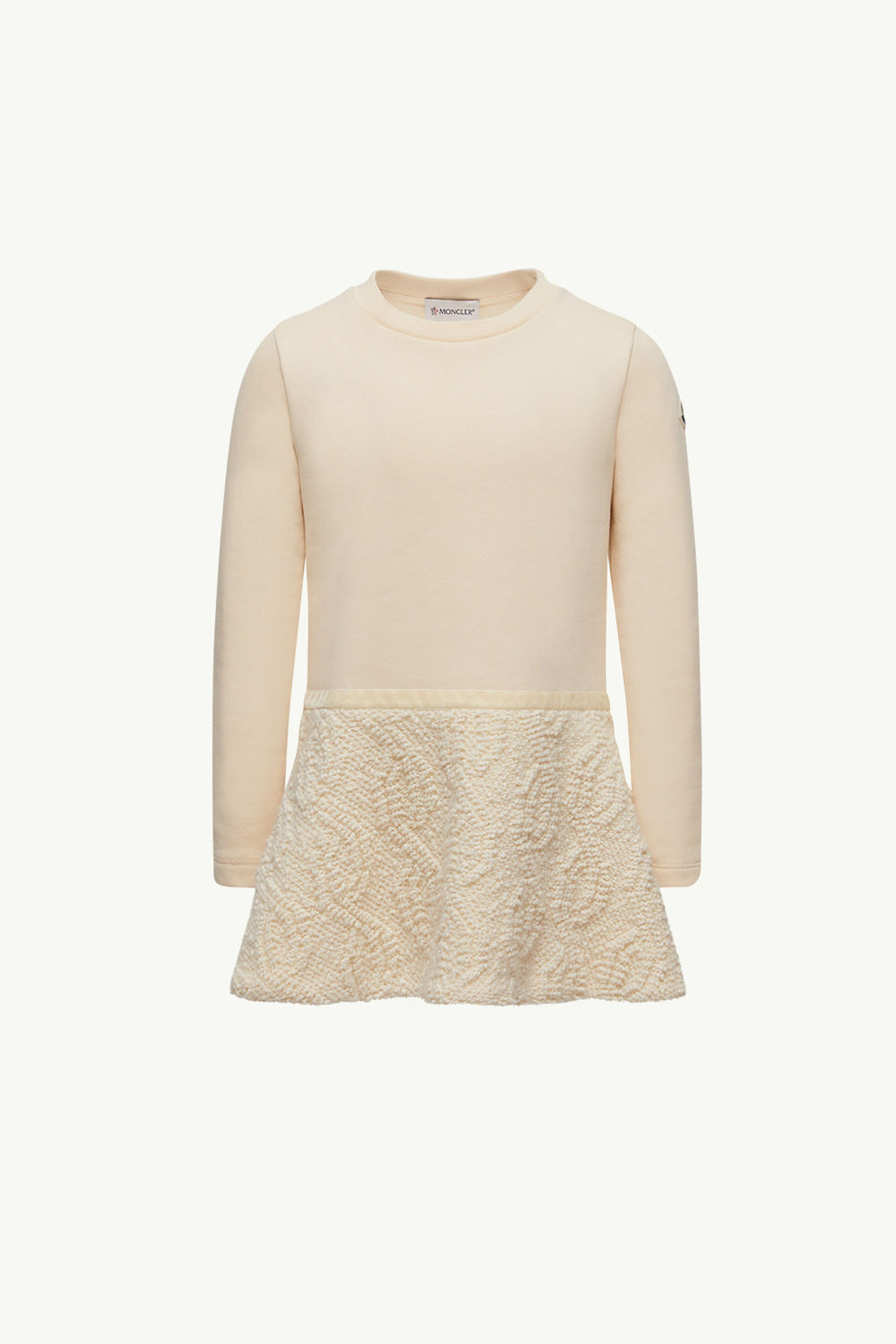 Cotton Sweatshirt Dress Girl White Moncler 0