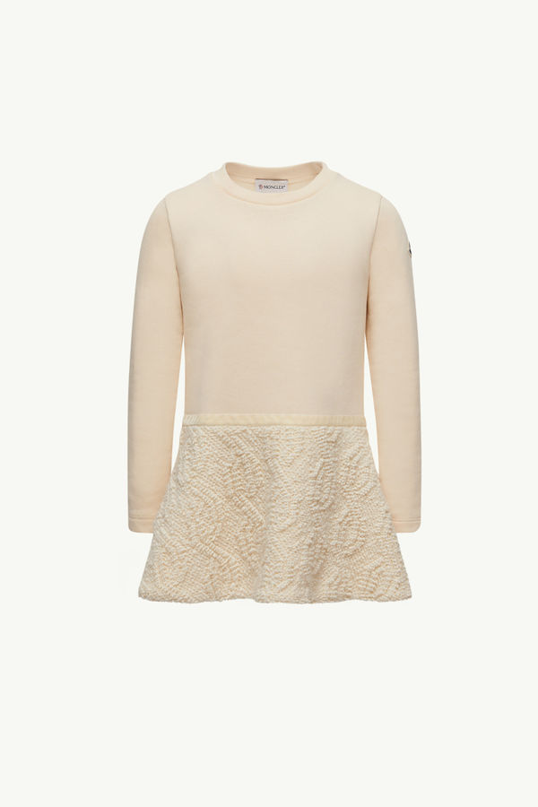 Cotton Sweatshirt Dress Girl White Moncler 0