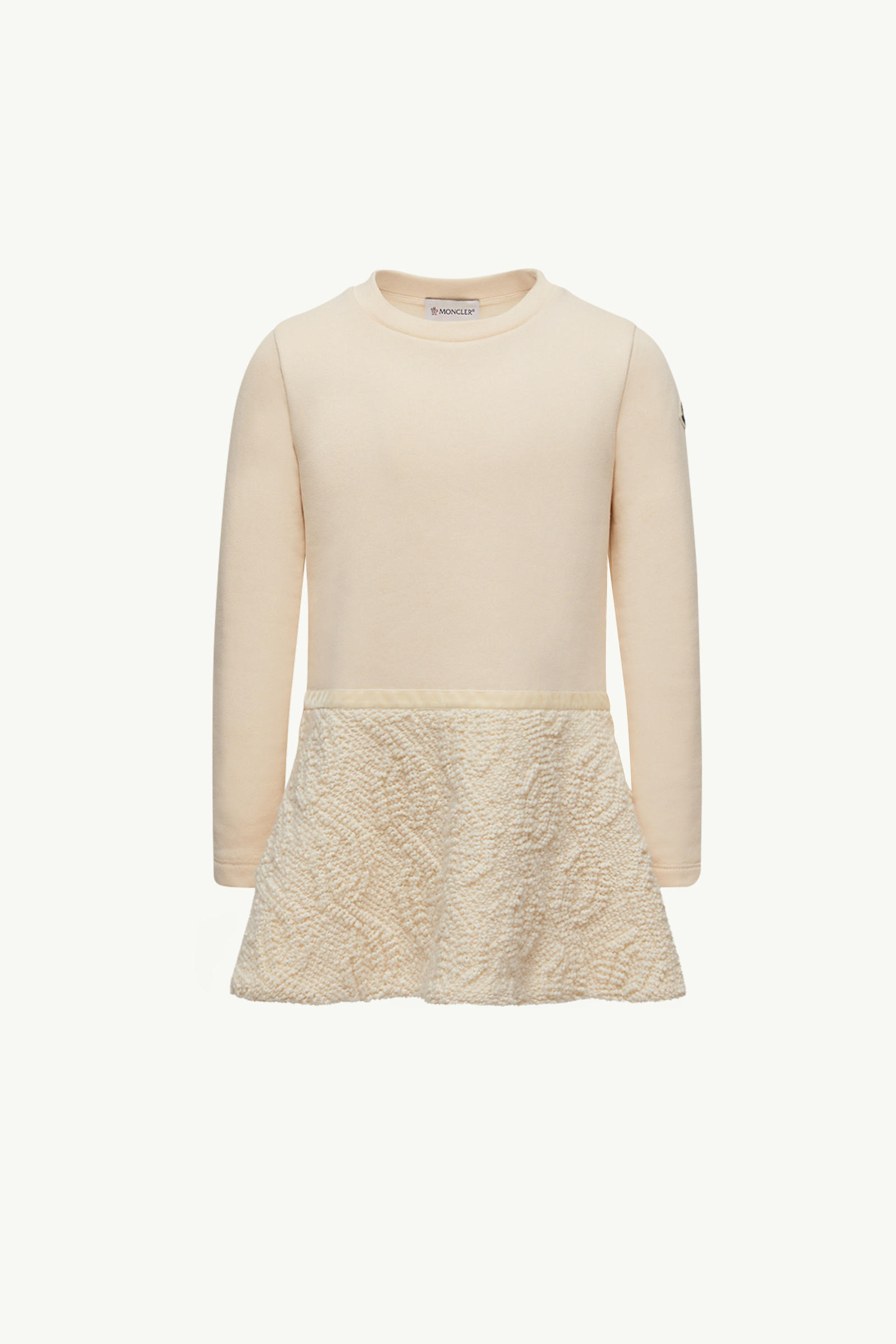 Cotton Sweatshirt Dress Girl White Moncler 0