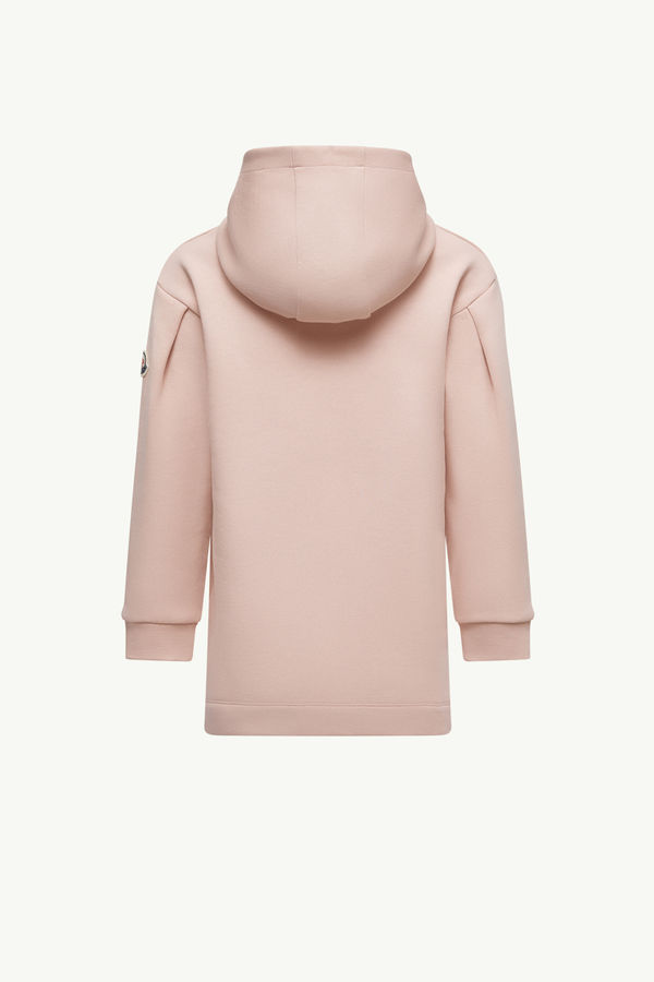 Heart Motif Cotton Hoodie Girl Light Pink Moncler 3
