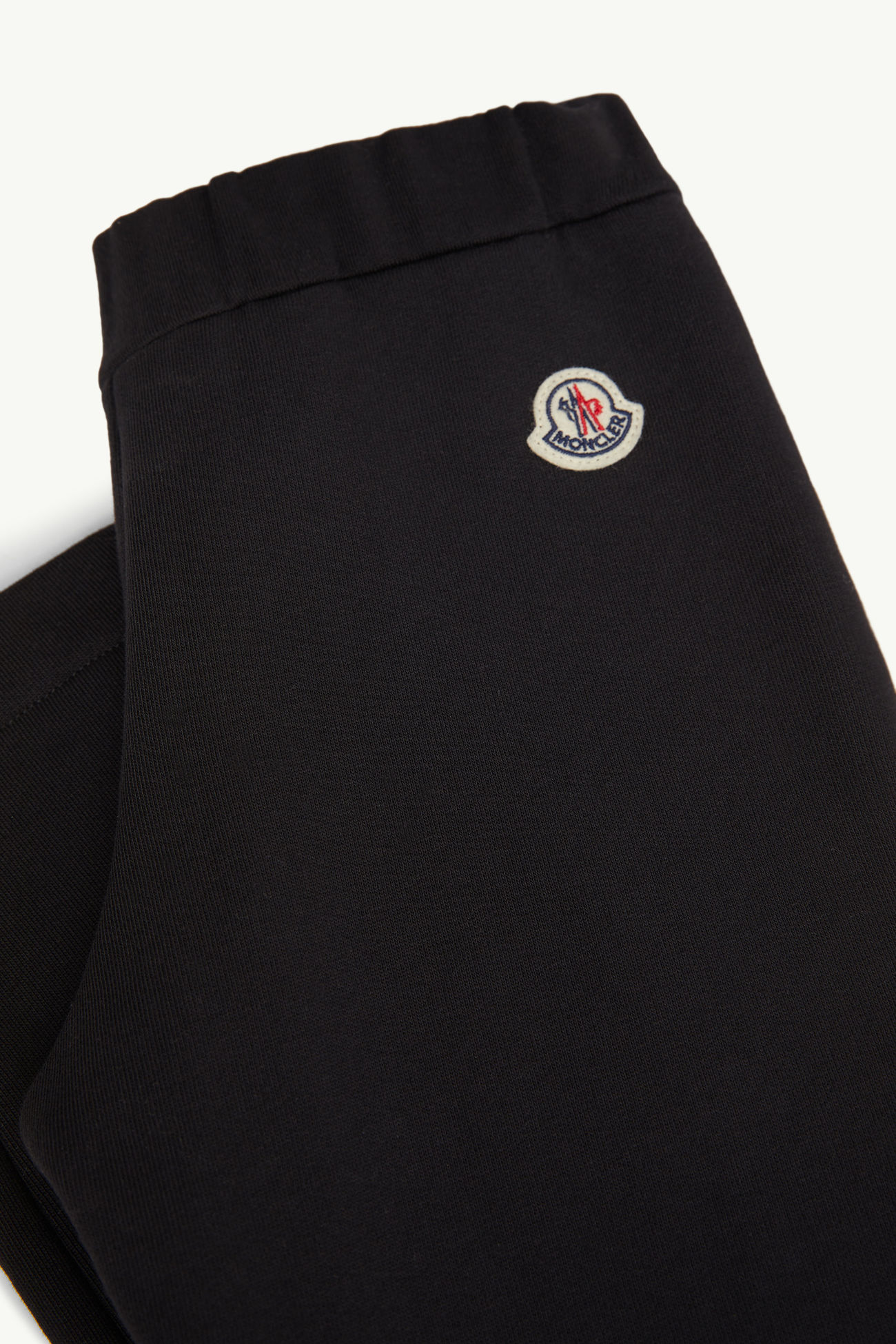 Conjunto de chándal de algodón con ribete de lana Niña Negro Moncler 4