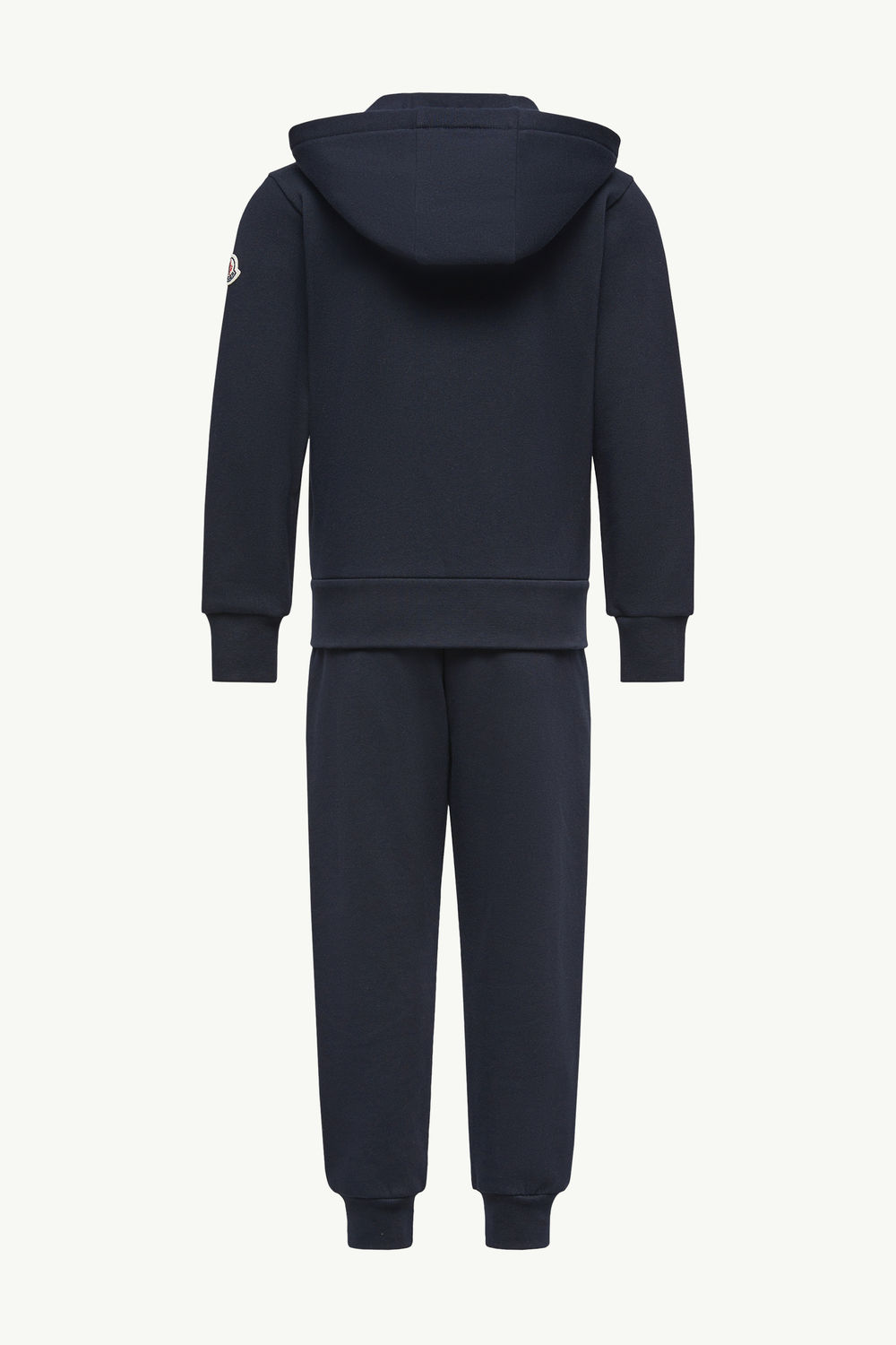 Embroidered Logo Cotton Tracksuit Set Boy Navy Blue Moncler 3