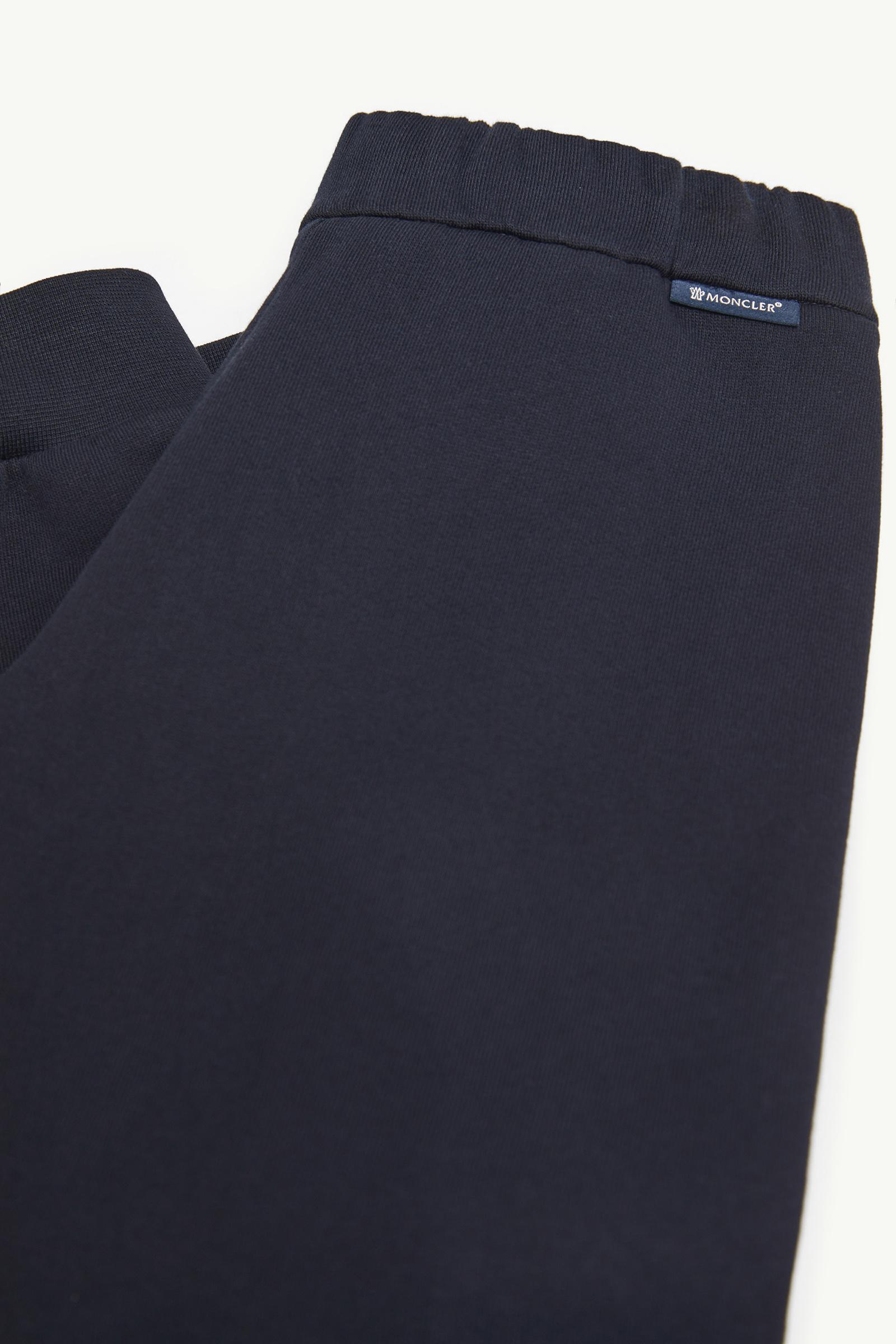 Navy Blue Embroidered Logo Cotton Sweatsuit Set - Pants